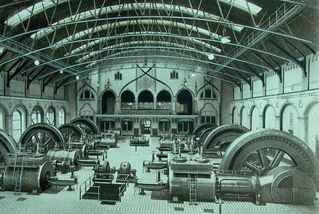 Ansicht der Maschinenhalle, Aufnahme von 1907