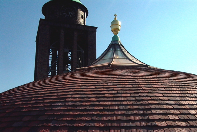 Kuppeldach und Laterne nach Fertigstellung der Instandsetzungsarbeiten