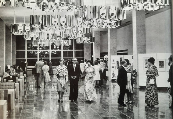 Ansicht Foyer noch ohne Wandbild, Aufnahme von 1978